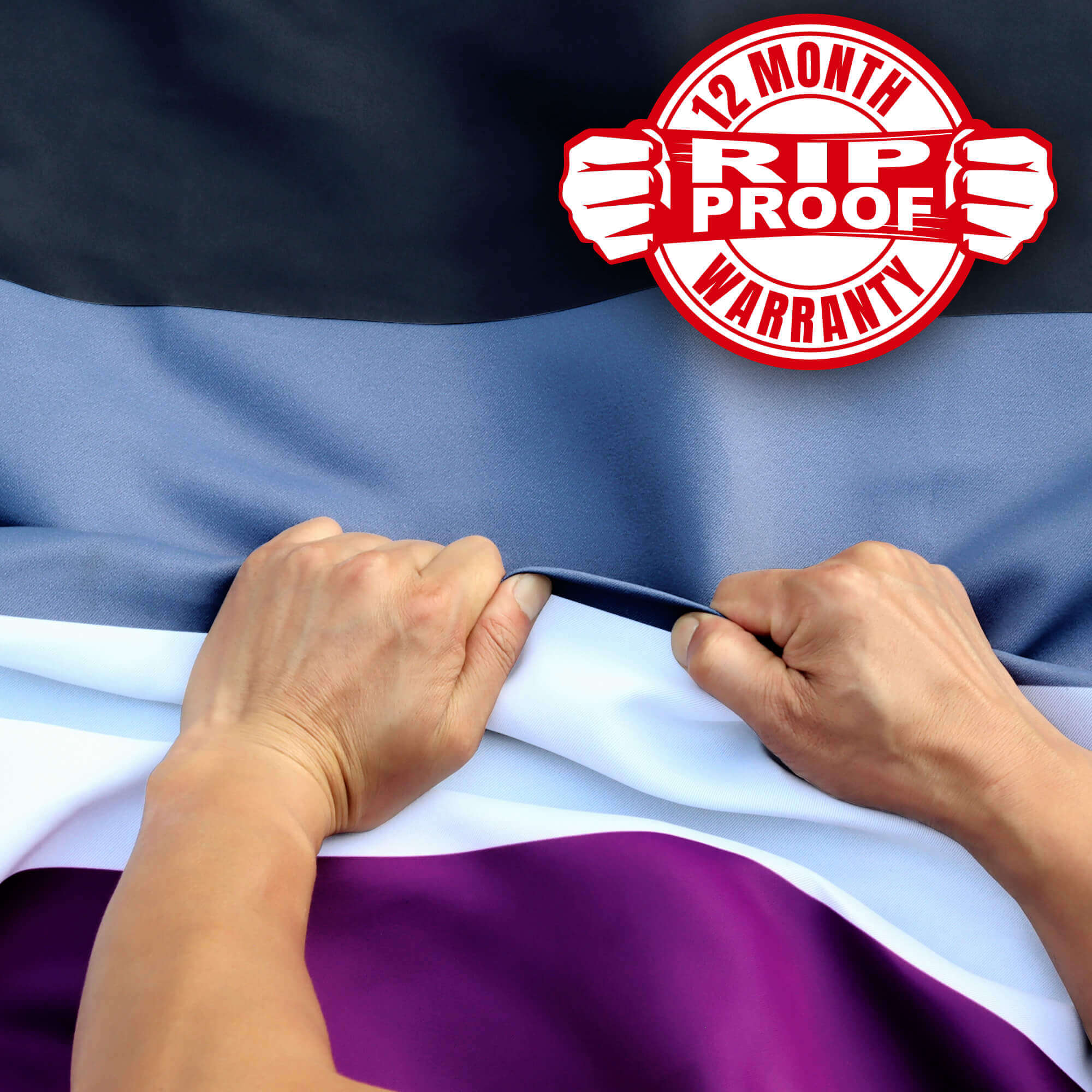 Rip-Proof Technology Double Sided 3-Ply Asexual Pride Flag 3×5 Foot