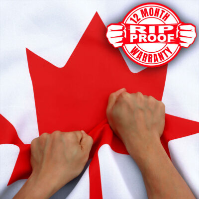 Rip-Proof Technology Double Sided 3-Ply Canada Flag 3x5 Foot