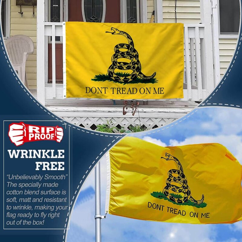 Rip-Proof Technology Double Sided 3-Ply Don't Tread On Me Gadsden Flag 3×5 Foot - Image 5