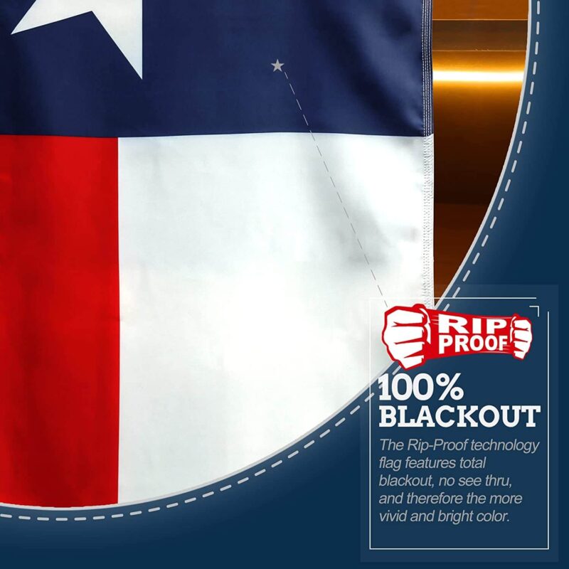 Rip-Proof Technology Double Sided 3-Ply Texas State Flag 3×5 Foot - Image 3