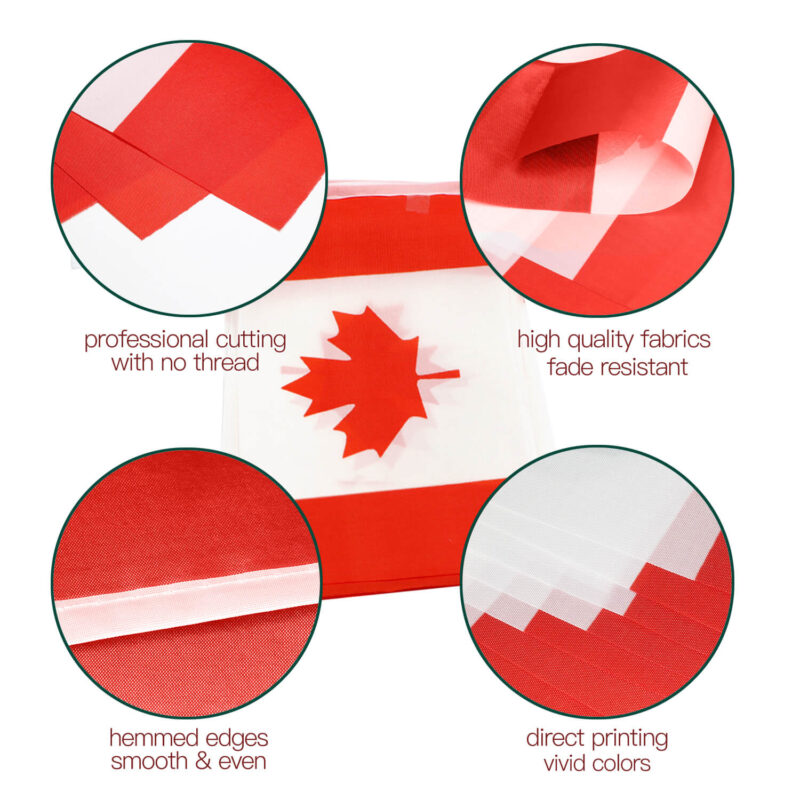 Canada String Flags Pennant Banners 33 Feet 38 Flags (5.5x8 Inch) - Image 2