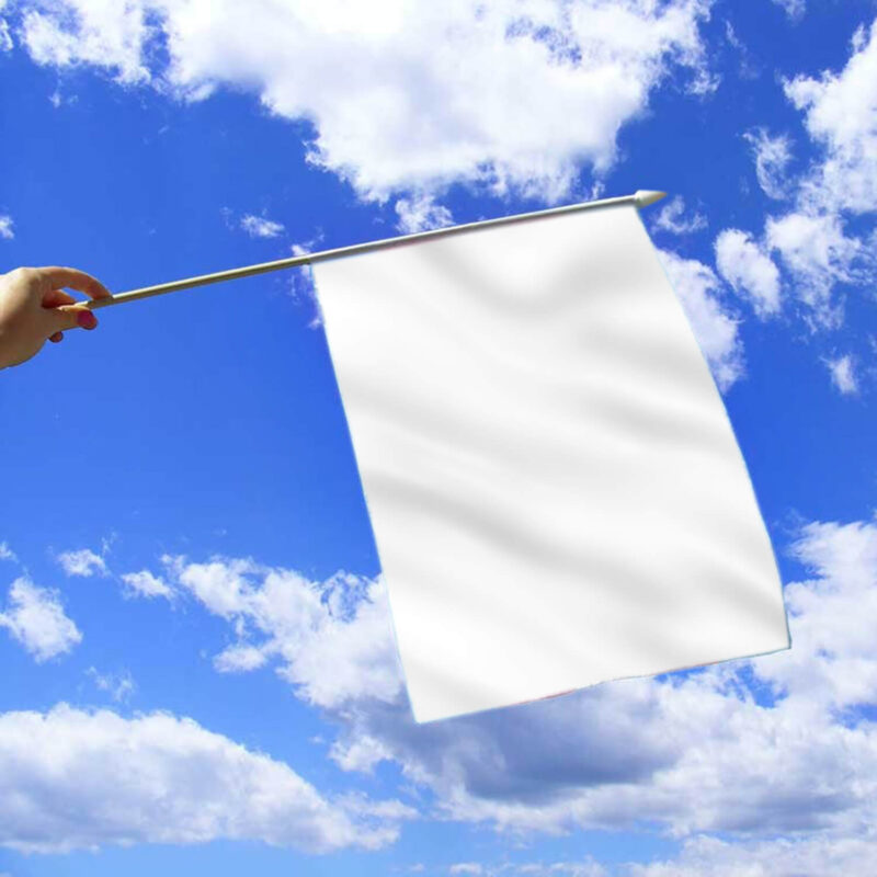 Solid White Stick Flags 5x8 inch (Pack of 12) - Image 7