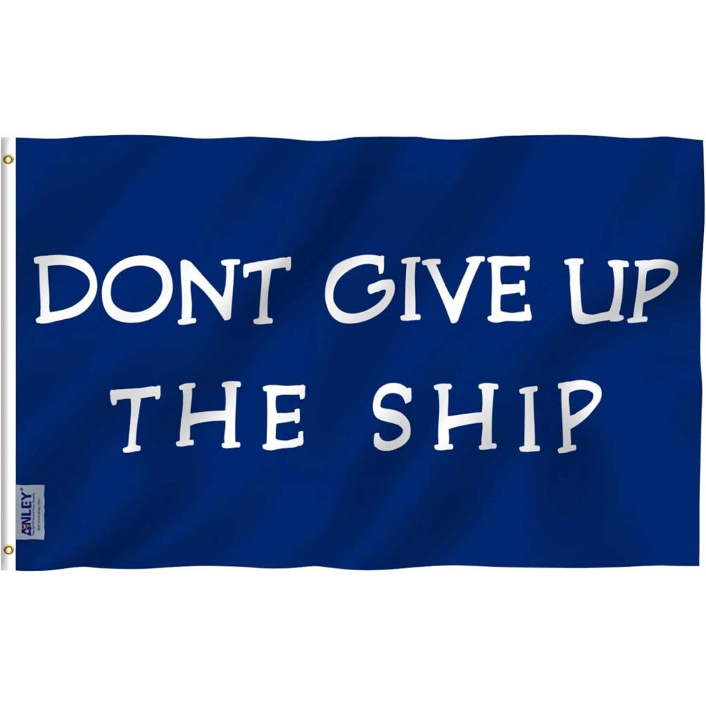 3X5 Don't Give Up The Ship Flagge Historischer Commodore Perry