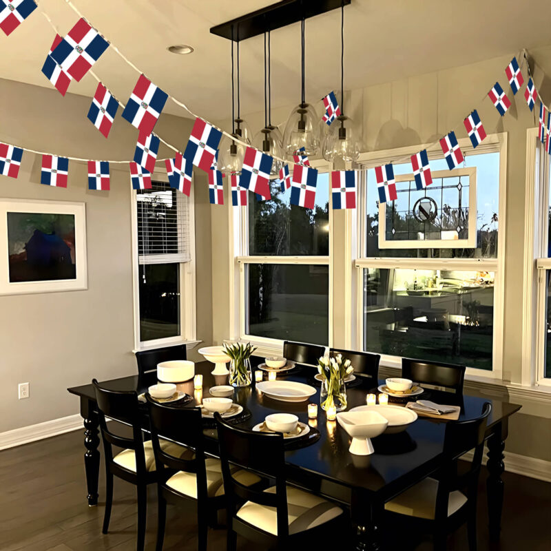 Dominican Republic String Flags Pennant Banners 33 Feet 38 Flags (5.5x8 Inch) - Image 5