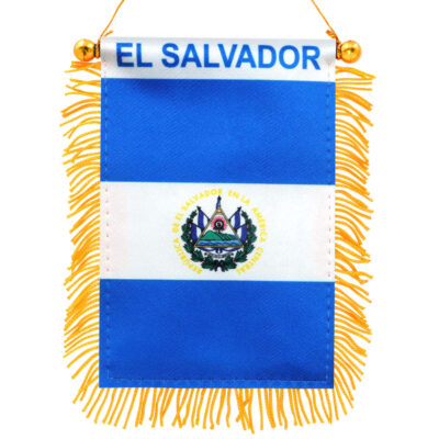 El Salvador Window Hanging Flag