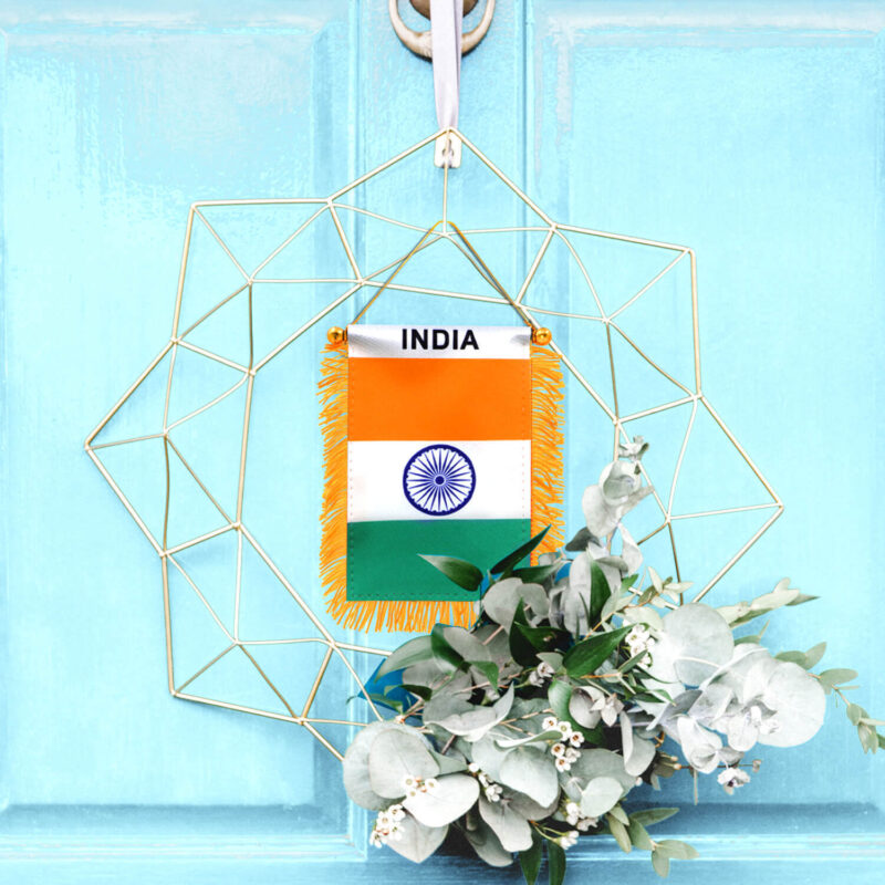 India Fringy Window Hanging Flag