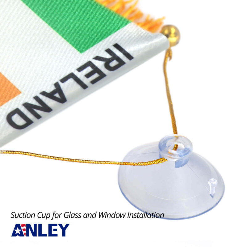 Ireland Fringy Window Hanging Flag 4 X 6 Inch - Image 2