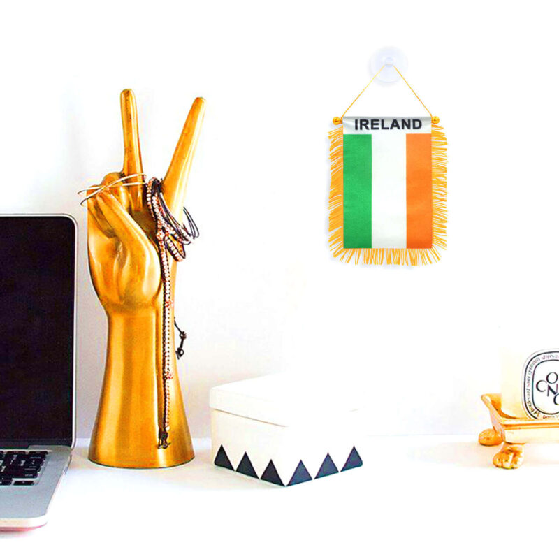 Ireland Fringy Window Hanging Flag 4 X 6 Inch - Image 6