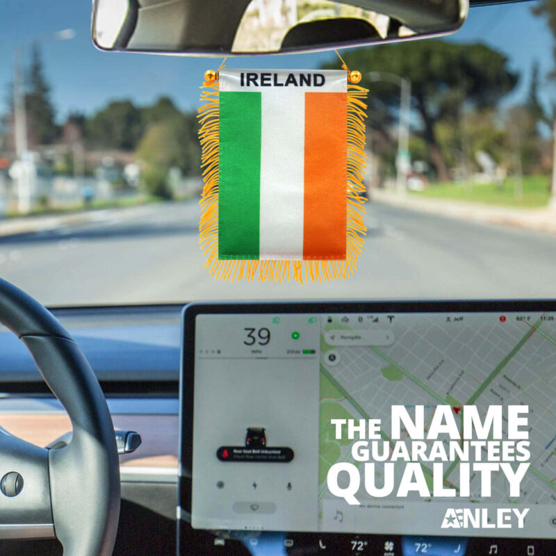 Ireland Fringy Window Hanging Flag 4 X 6 Inch - Image 7