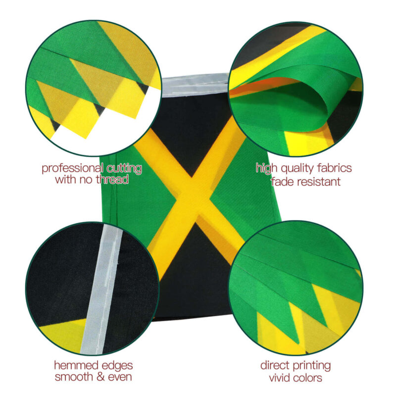 Jamaica String Flags Pennant Banners 33 Feet 38 Flags (5.5x8 Inch) - Image 2
