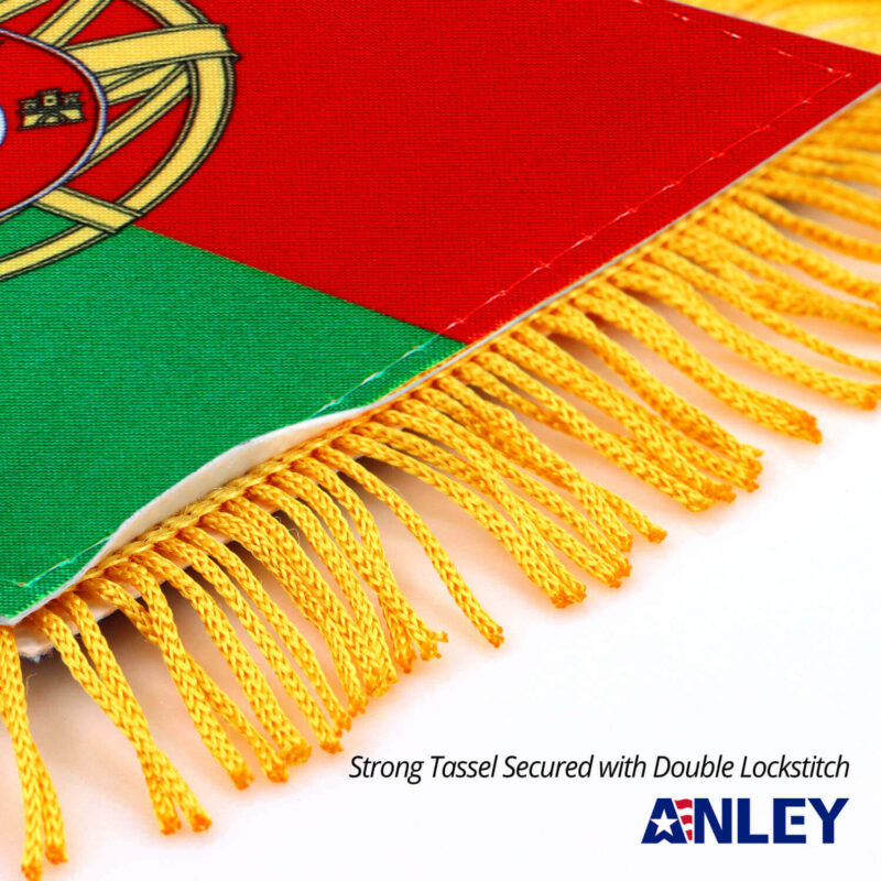 Portugal Fringy Window Hanging Flag 4 X 6 Inch - Image 3
