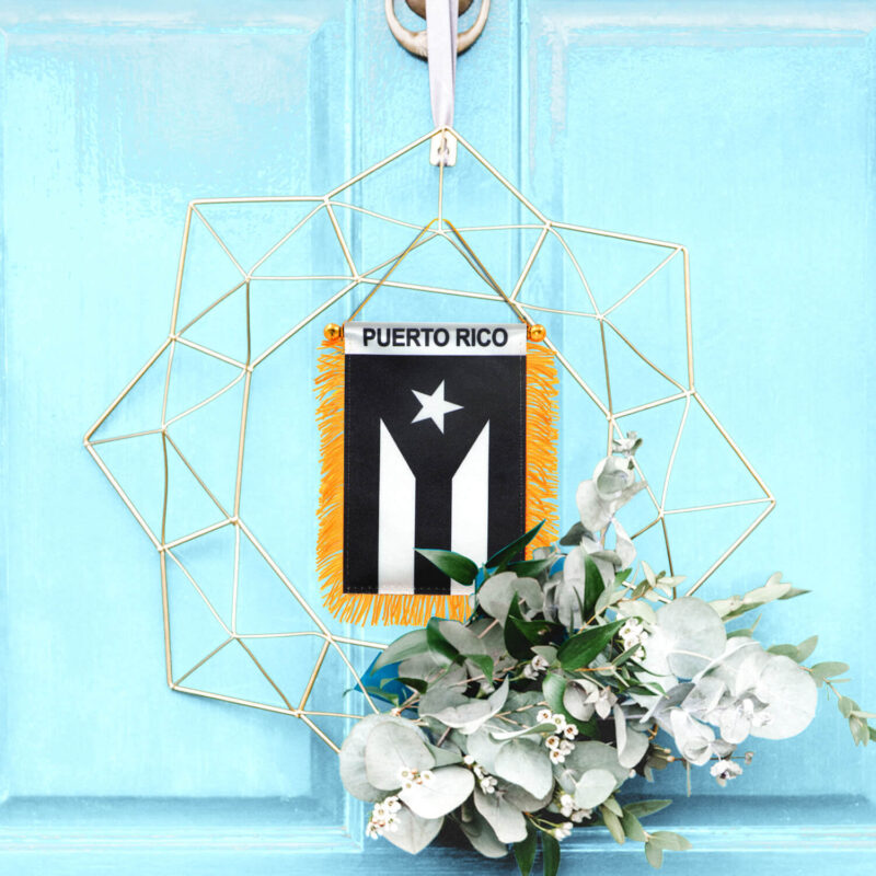 Puerto Rico Fringy Window Hanging Flag 4 X 6 Inch - Image 5