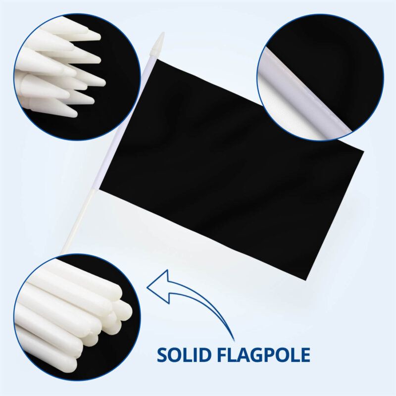Solid Black Blank Flags