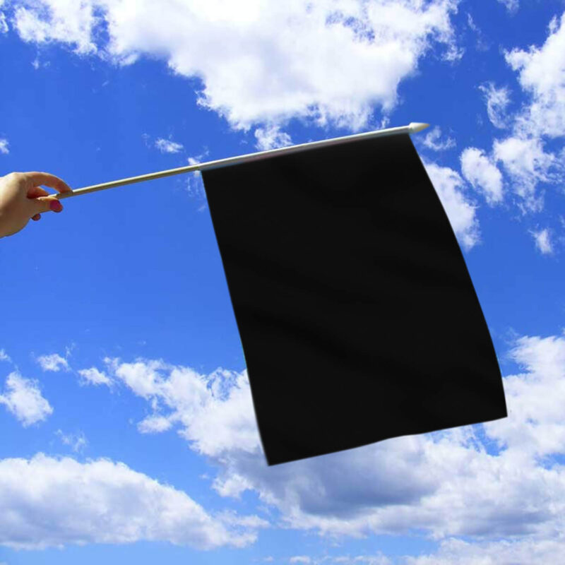 Solid Black Blank Flags