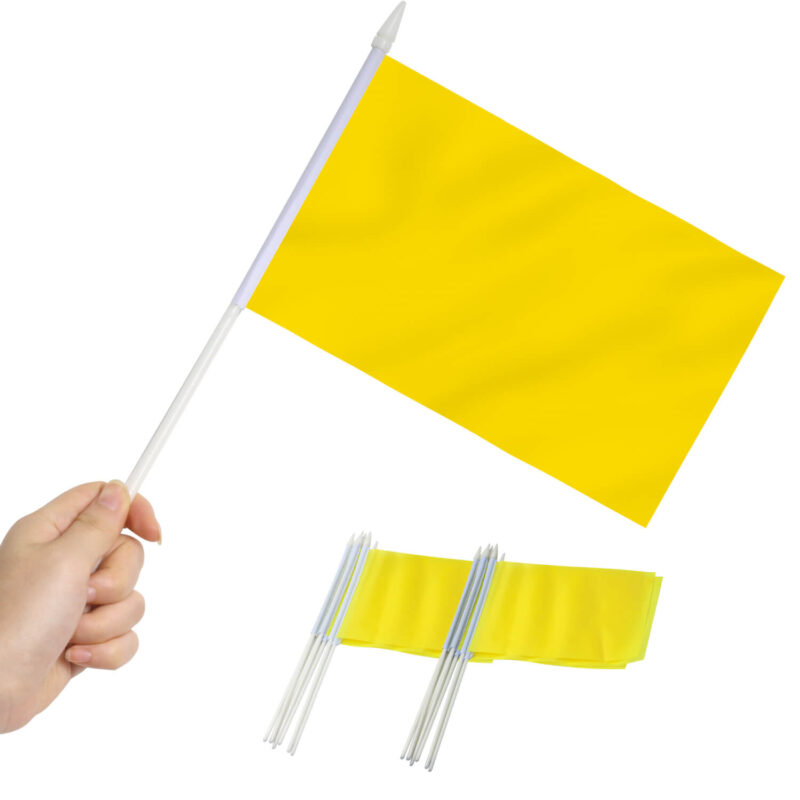 Solid Yellow Stick Flag