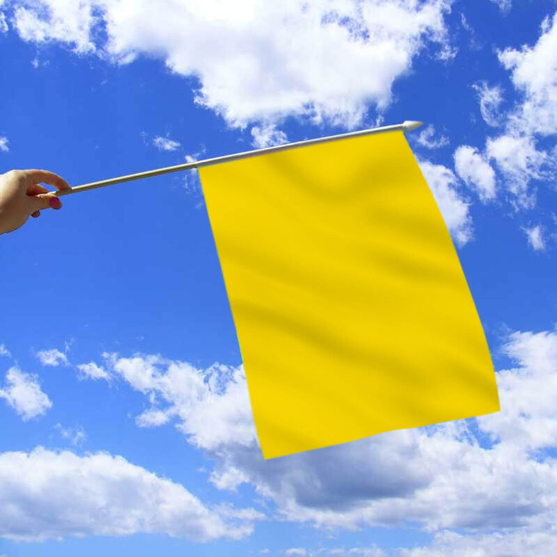 Solid Yellow Stick Flag