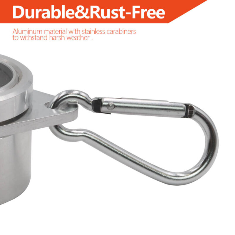 Aluminum Flagpole Mounting Rings with Clips (Set of 2) - Image 5