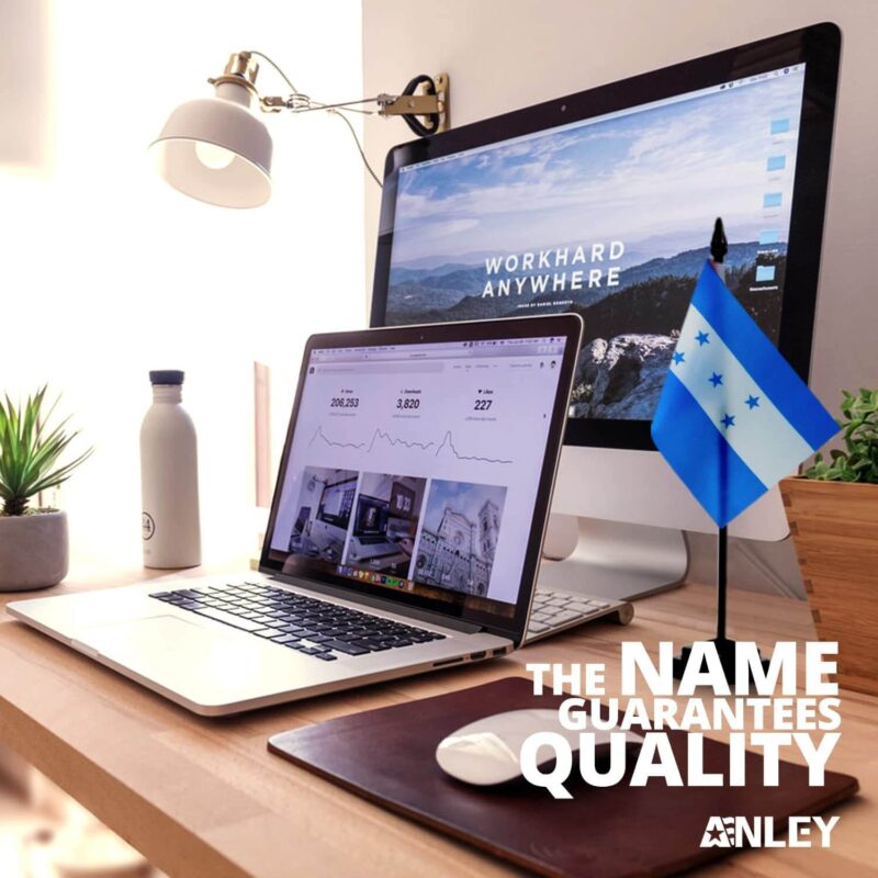 Honduras Deluxe Desk Flag Set - 6 x 4 Inch - Image 6