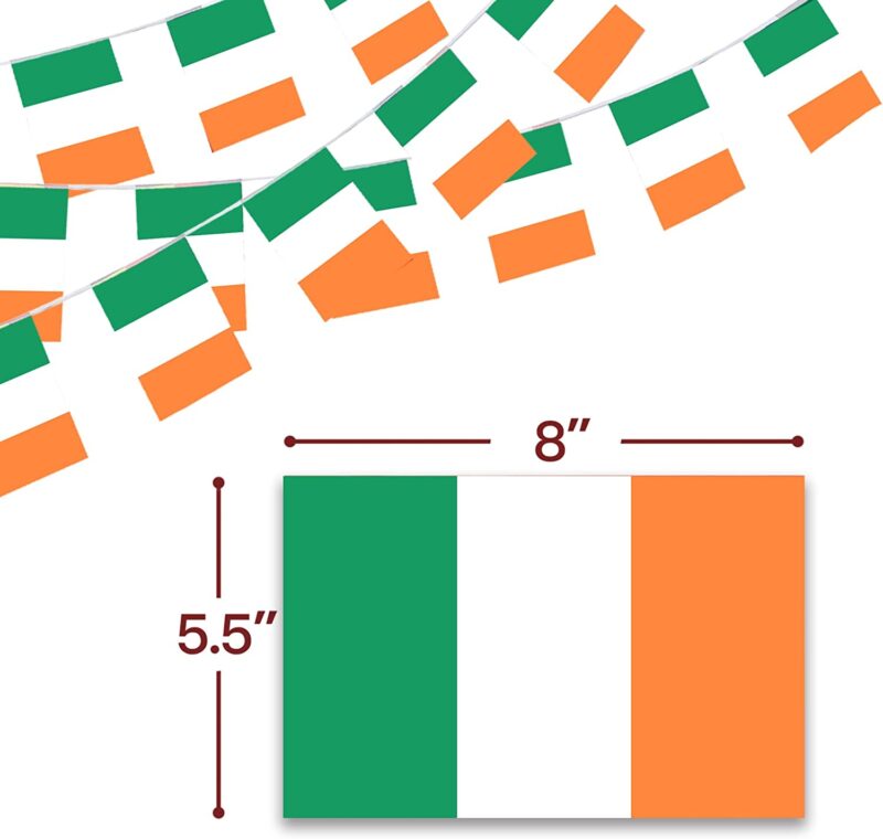 Ireland String Flags Pennant Banners 33 Feet 38 Flags (5.5x8 Inch) - Image 3