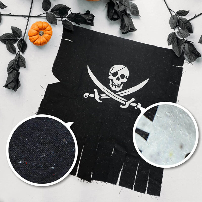 Weathered Linen Vintage Pirate Flag 3x2.5 Foot - Image 5