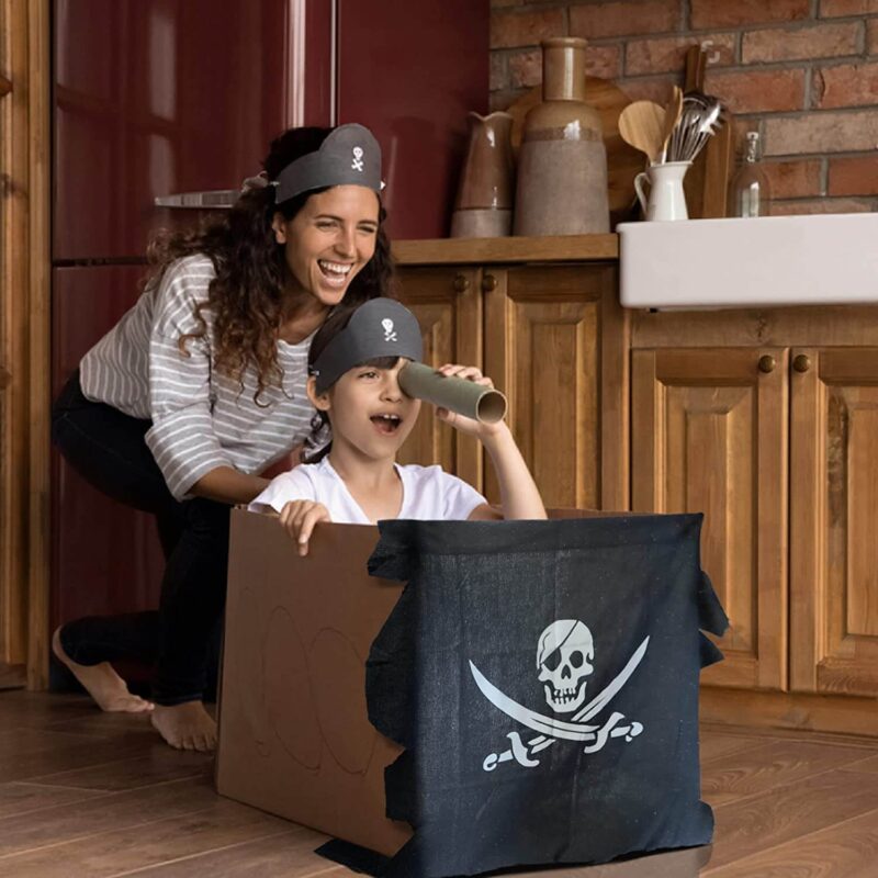 Weathered Linen Vintage Pirate Flag 3x2.5 Foot - Image 3