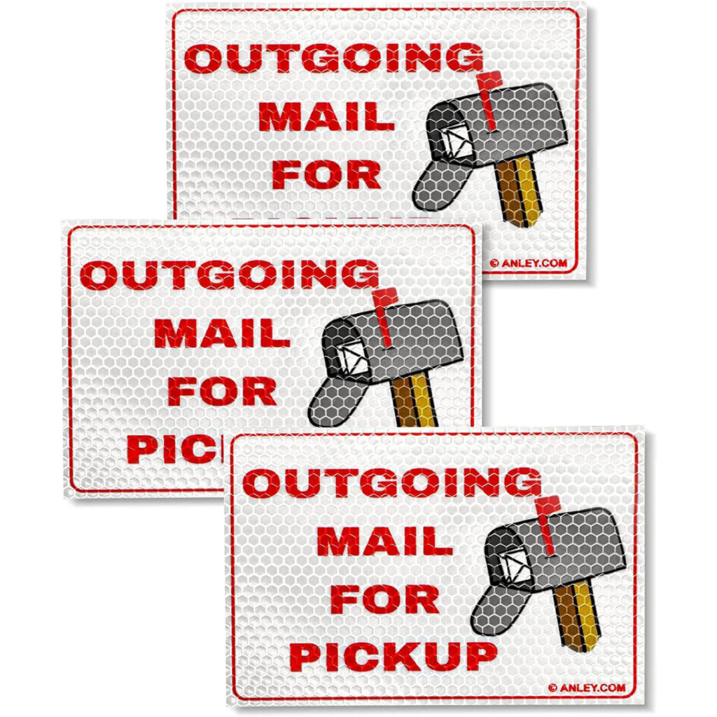 Mailbox Sign for Pickup 4x6 In (Pack of 3)