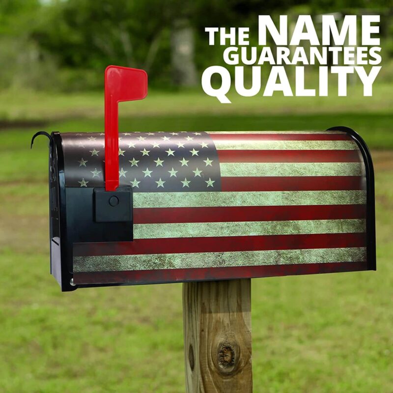 Magnetic Retro US Flag Mailbox Cover 21x18 in - Image 6