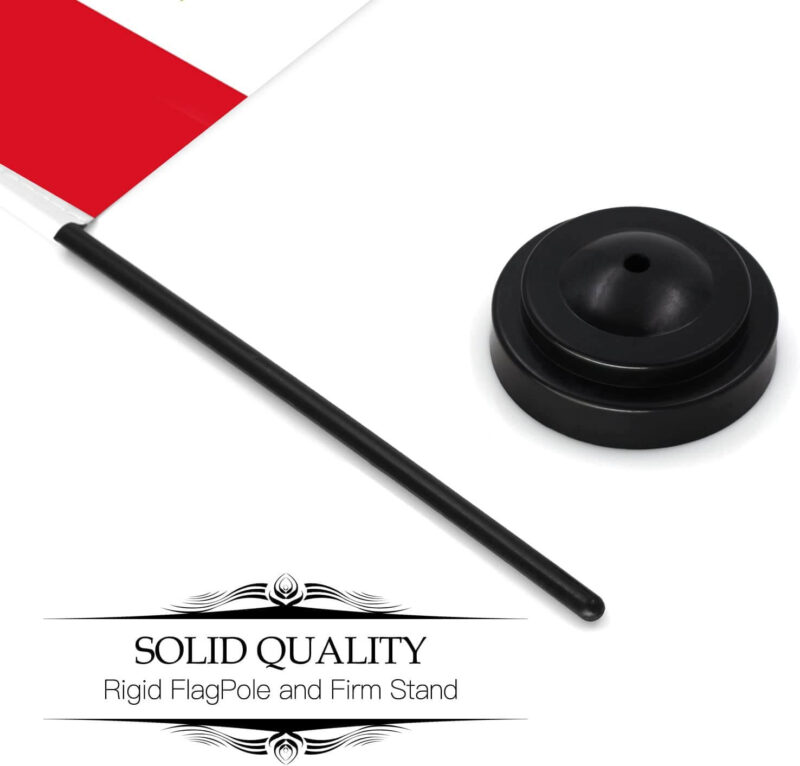 Peru Deluxe Desk Flag Set - 6 x 4 Inch - Image 3