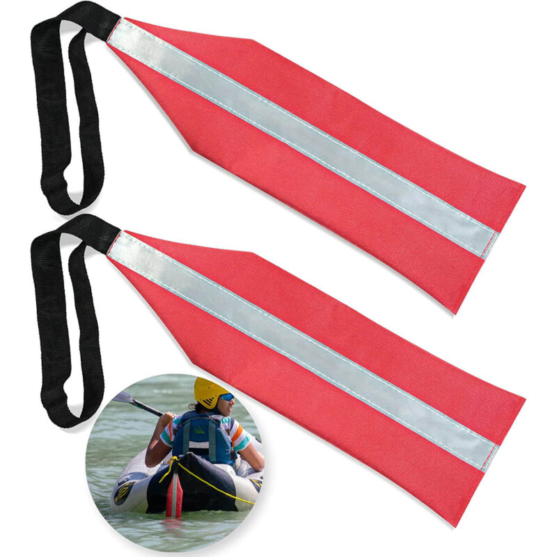 Kayak Tow Safety Travel Flags 14x4.7 inch (Pack of 2)
