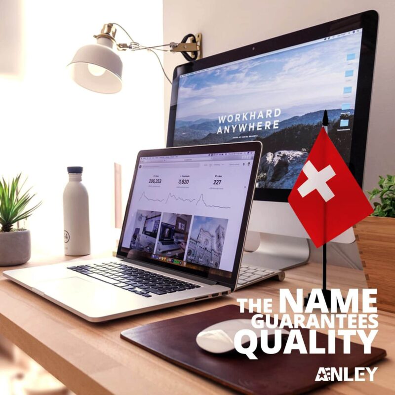 Switzerland Deluxe Desk Flag Set - 6 x 4 Inch - Image 5