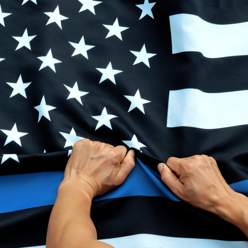 Rip-Proof Technology Double Sided 3-Ply Thin Blue Line USA Flag 3×5 Foot