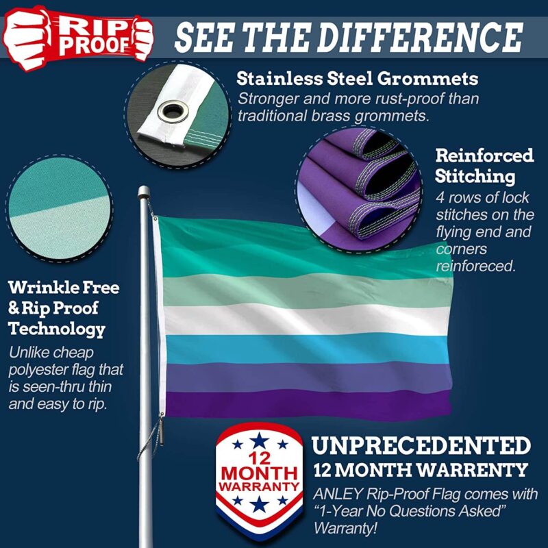 Rip-Proof Technology Double Sided 3-Ply MLM Vincian Pride Flag 3×5 Foot - Image 6