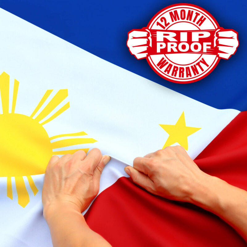 Rip-Proof Technology Double Sided 3-Ply Philippines Flag 3×5 Foot