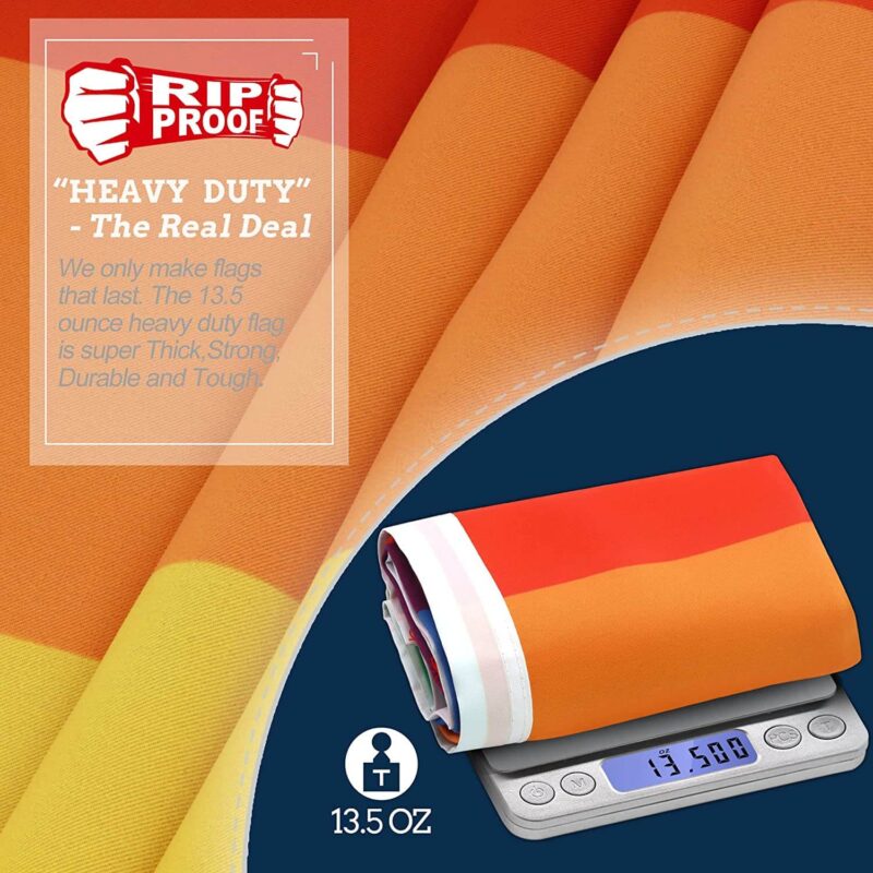 Rip-Proof Technology Double Sided 3-Ply Rainbow Pride Flag 3×5 Foot - Image 4