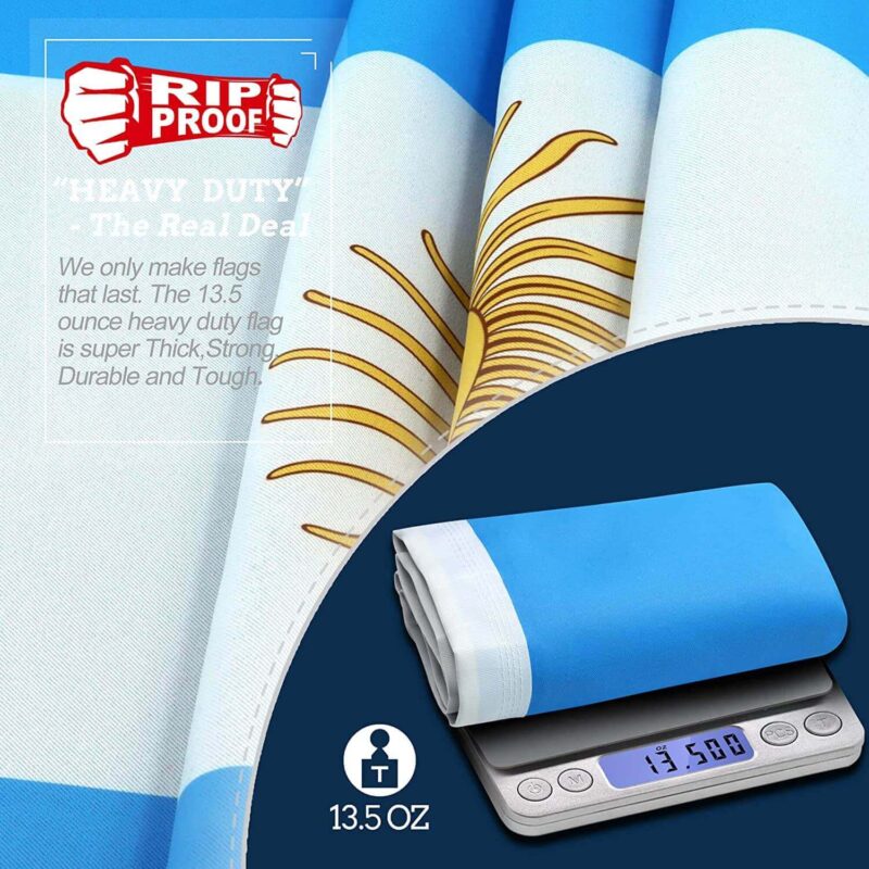 Rip-Proof Technology Double Sided 3-Ply Argentina Flag 3×5 Foot - Image 3