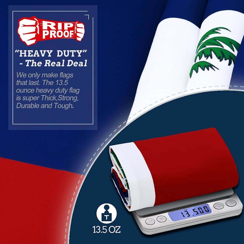 Rip-Proof Technology Double Sided 3-Ply Haiti Flag 3×5 Foot - Image 3