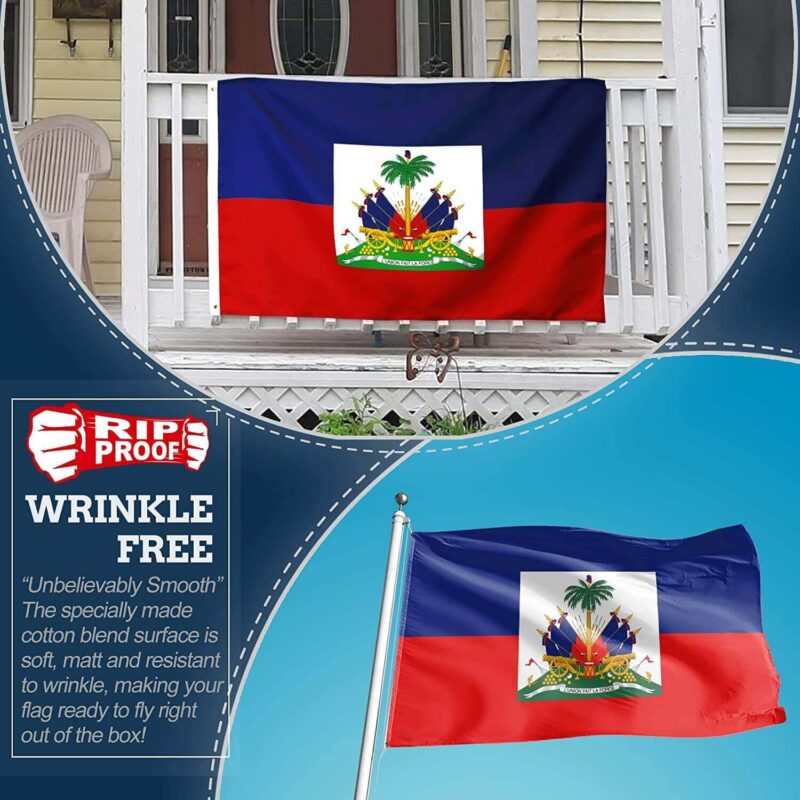Rip-Proof Technology Double Sided 3-Ply Haiti Flag 3×5 Foot - Image 5