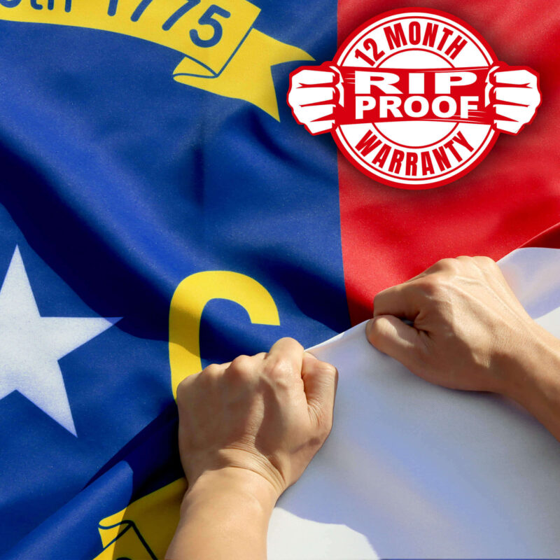 Rip-Proof Technology Double Sided 3-Ply North Carolina Flag 3×5 Foot