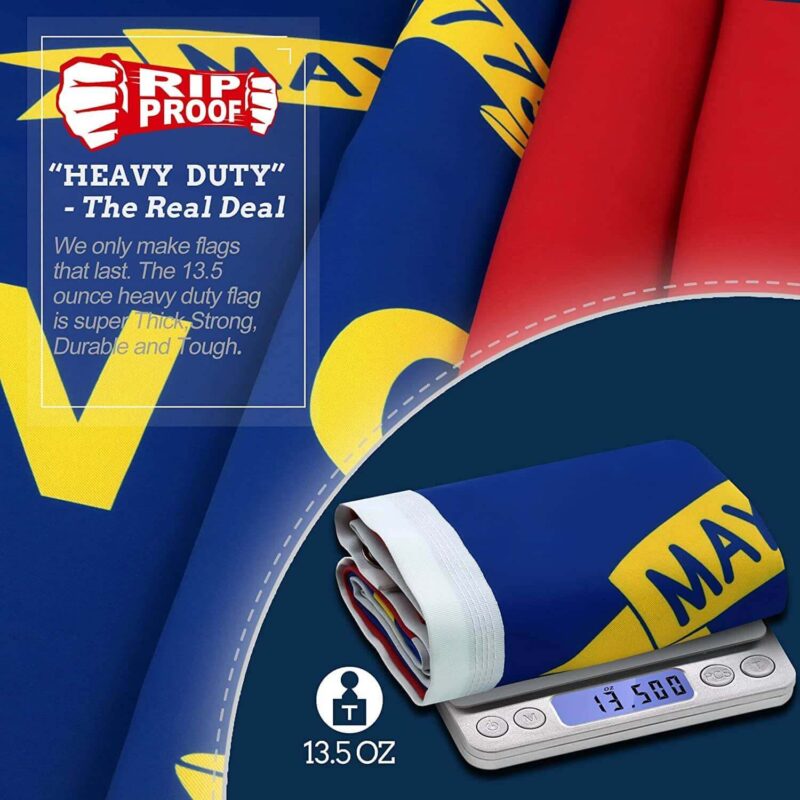 Rip-Proof Technology Double Sided 3-Ply North Carolina Flag 3×5 Foot - Image 3