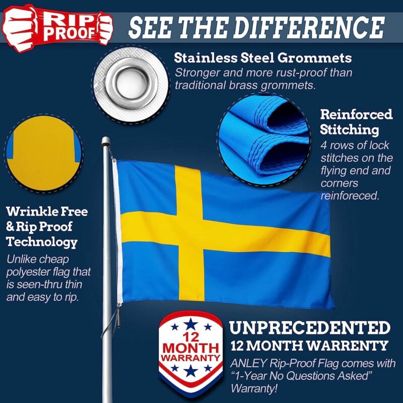 Rip-Proof Sweden Flag