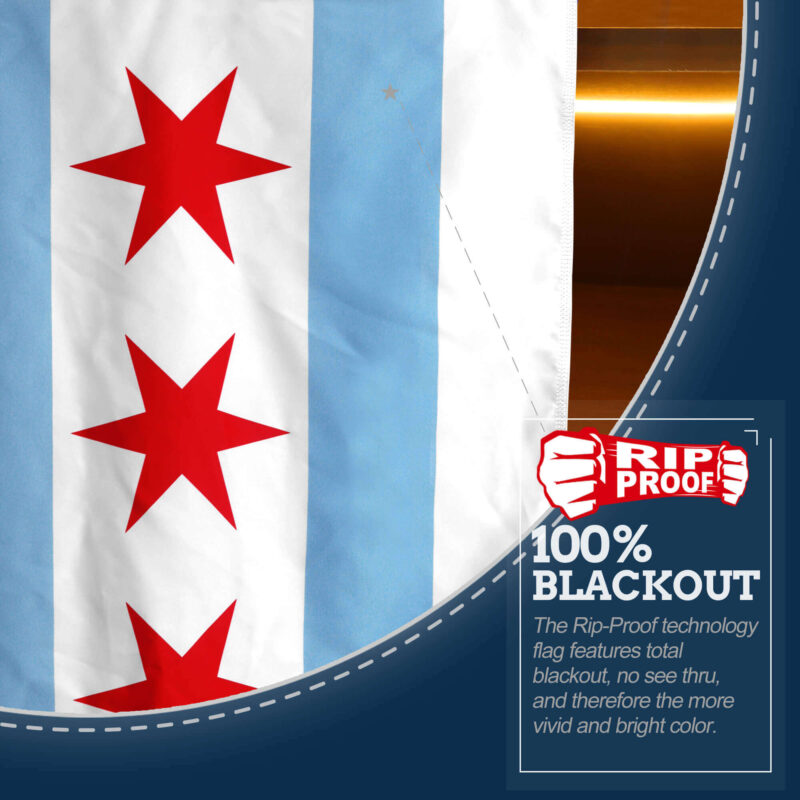 Rip-Proof Chicago Flag