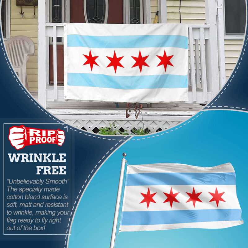 Rip-Proof Chicago Flag