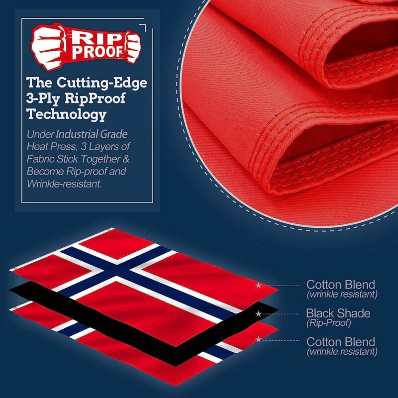 Rip-Proof Norway Flag
