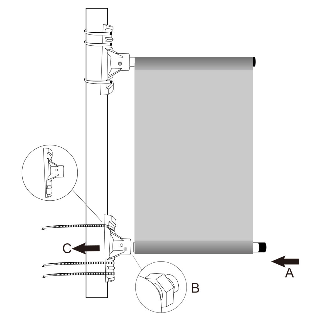 how to instal your pole banner