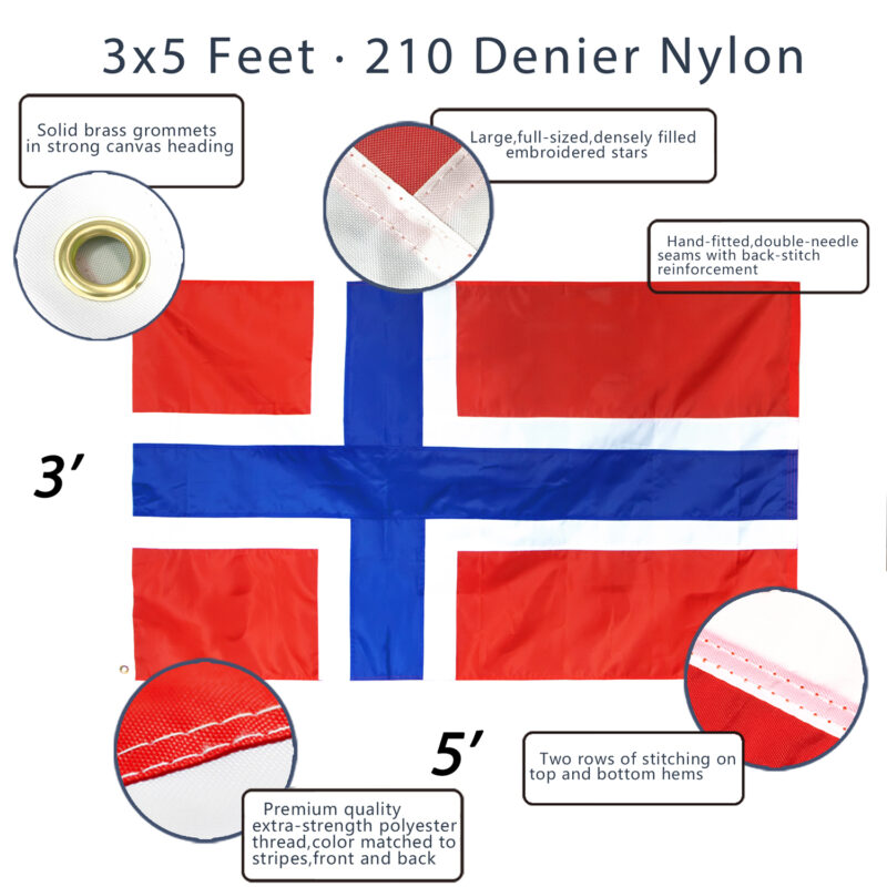 Embroidered Norway Flag