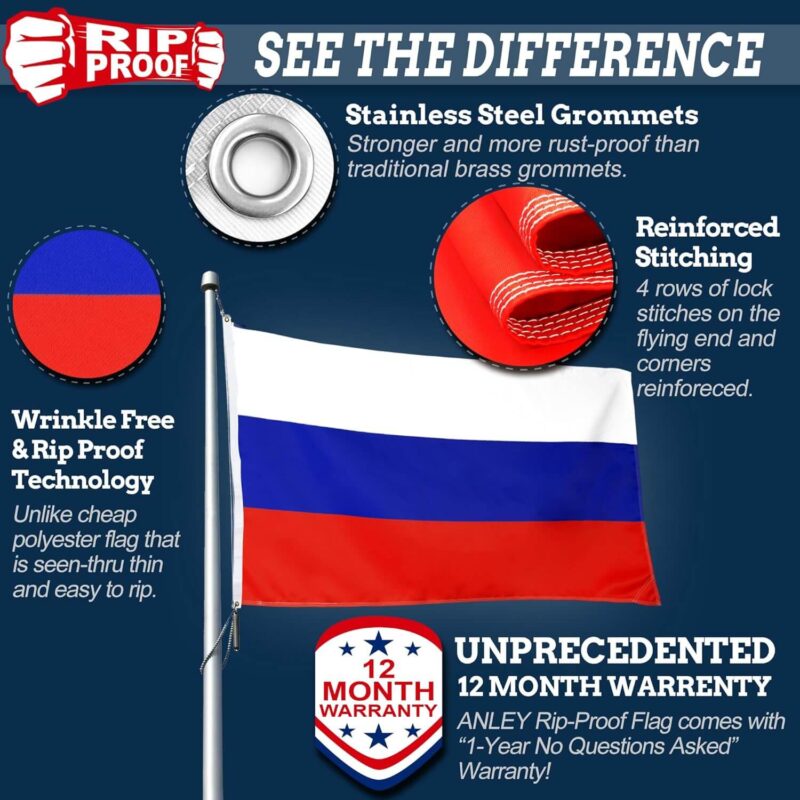 Rip-Proof Russia Flag