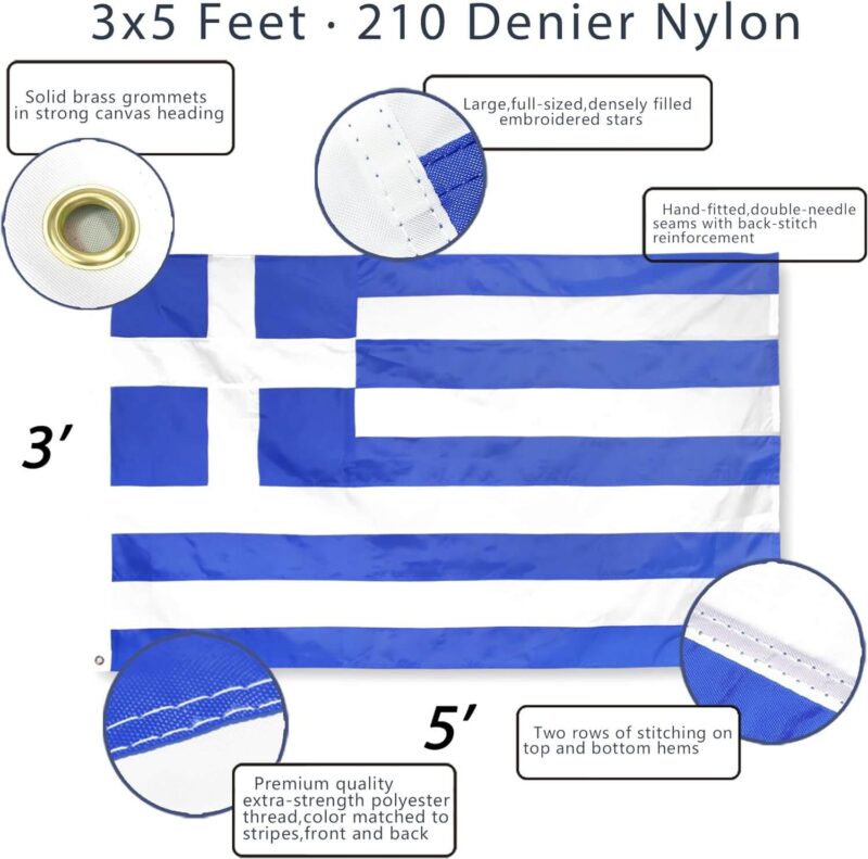 Embroidered Greece Flag
