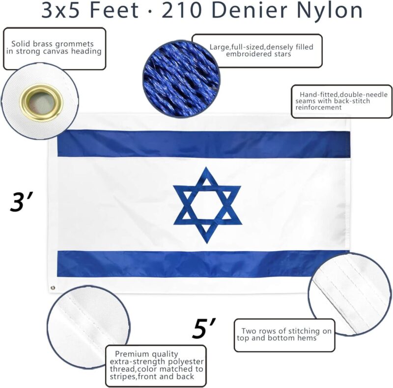 Embroidered Israel Flag