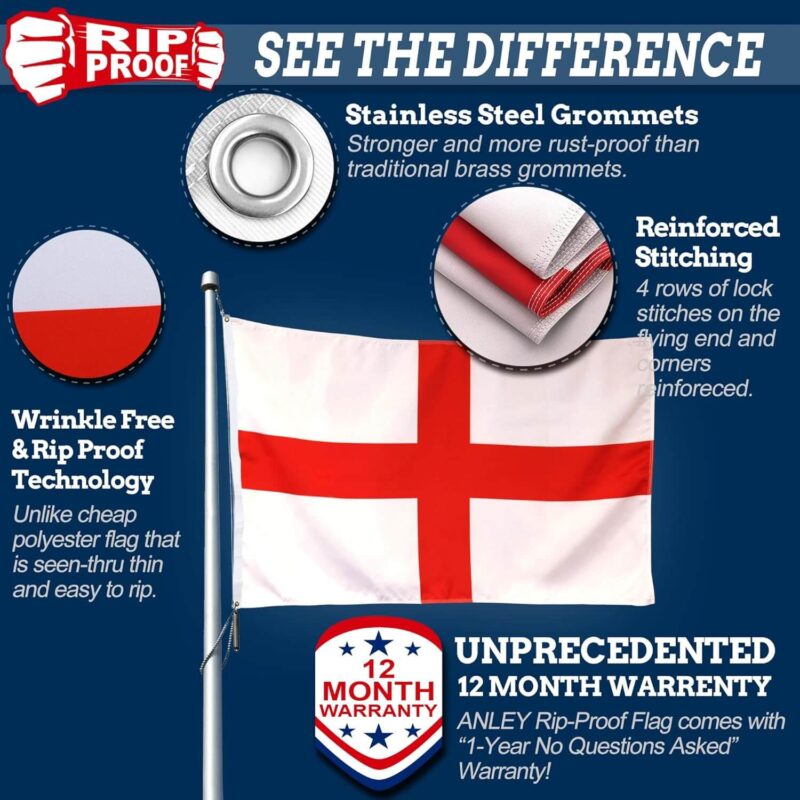 Rip-Proof England Flag