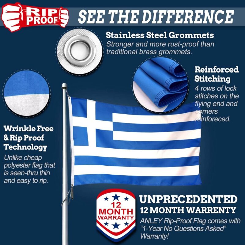 Rip-Proof Greece Flag